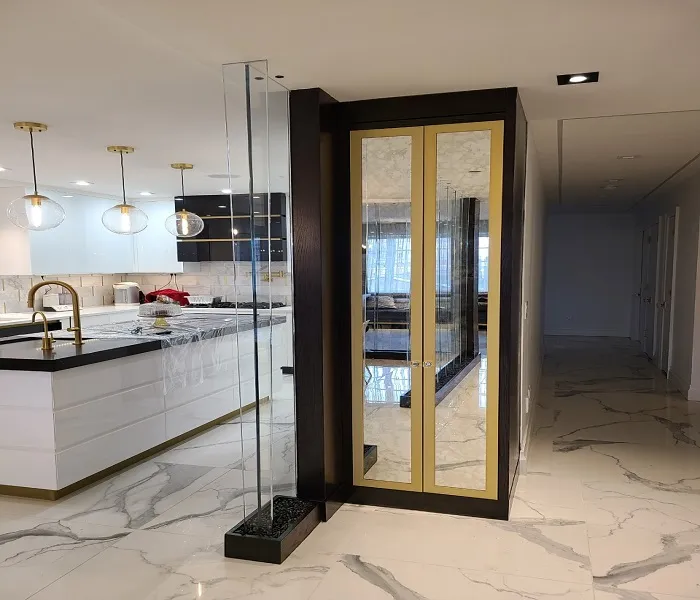 Kitchen Glass Door Design